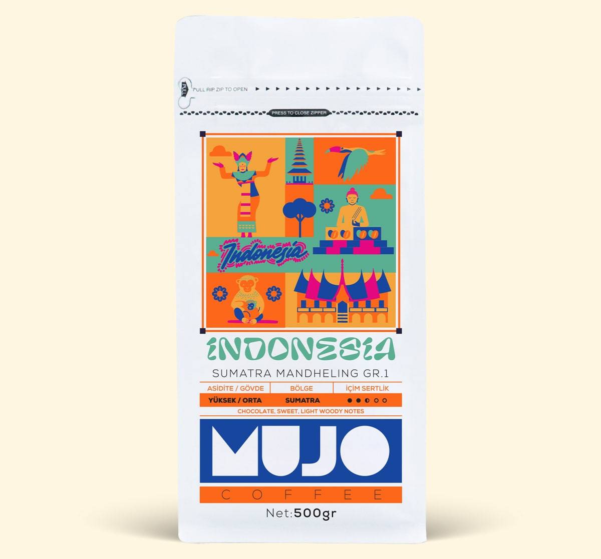 Indonesia Sumatra Çekirdek Kahve